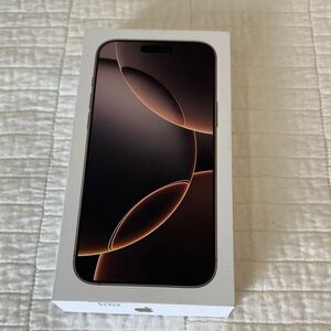 Apple iPhone 16 pro max empty Box desert titanium 256 gb BOX ONLY